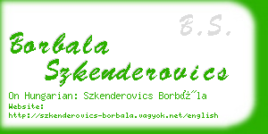 borbala szkenderovics business card